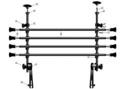Four-Bar Vehicle Pet Barrier main view