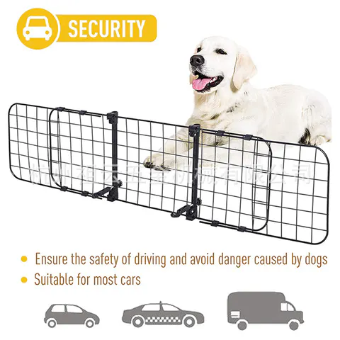 Four-Panel Mesh Vehicle Pet Barrier main view