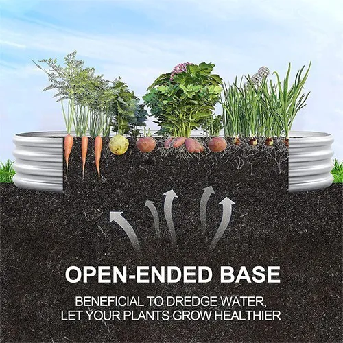 Round Galvanized Metal Planter Product view 2